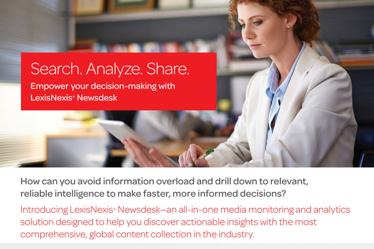 Digital Product Re-Design And Launch - Nexis Newsdesk&reg;